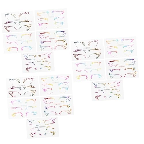 Healeved 15blätter Temporäre Gesichtstätowierungen Für Augen-make-up Selbstklebende Eyeliner-sticker Für Festivals Und Kostümpartys von Healeved