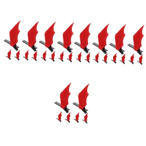 Healeved 15 Paare Fledermaus Flügel Haarclips Gothic Haarschmuck für Cosplay und Partys Langlebige und Stoffmaterialien Leicht und zu Tragen von Healeved