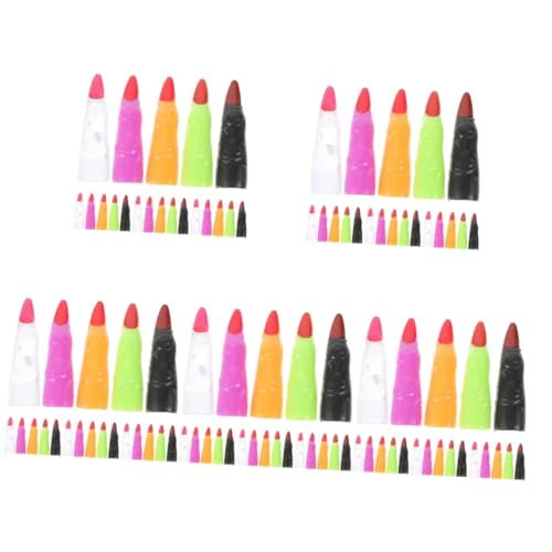 Healeved 150 Stck. Fünfteilige Halloween Finger Kostüm Requisiten Teiliges mit Bunten Fake Nägeln für Cosplay und Partys Bequem und Passend für Finger Healeved 150 Stck. Fünfteilige Halloween Finger Kostüm Requisiten Teiliges mit Bunten Fake Nägeln für Cosplay und Partys Bequem und Passend für Finger von Healeved