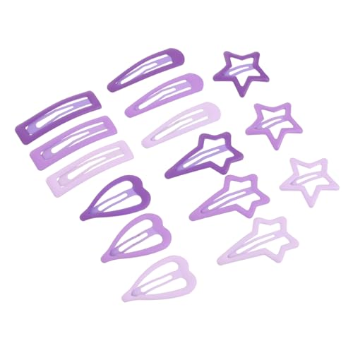 Healeved 15stücke Metall-haarspangen Druckknopf-clips Stern Herz Tropfen Rechteck Vierzackiger Stern Für Mädchen Geburtstag Weihnachten Hochzeit Alltag von Healeved