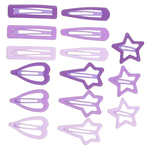 Healeved 15stücke Stern-haarspangen Aus Metall Diverse Formen Fünfzackiger Stern Herzförmig Tropfenförmig Rechteckig Vierzackiger Mit Druckknopf Für Mädchen Passend Zu Weihnachts Und von Healeved