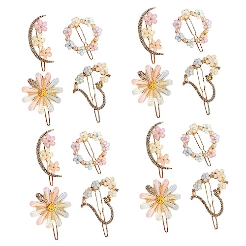 Healeved Sets Mädchen Damen Haarschmuck Blume Haarspangen Strass Styling Haarspangen Pcs von Healeved