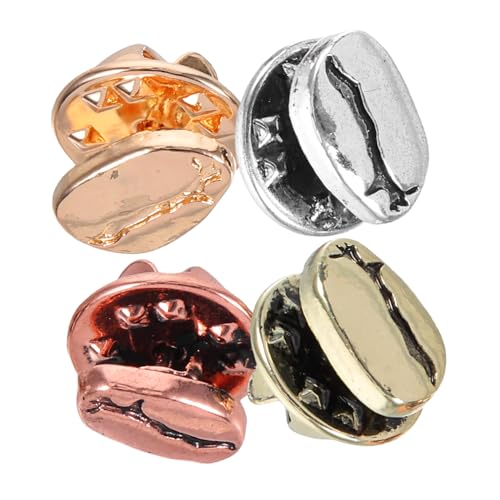 Healeved 16 Stück Kreative Kaffeebohnen Brosche aus Hochwertiger Legierung Metallpin Modisches Accessoire für Kleidung Rucksäcke Jacken Geschenkidee für Besondere Anlässe von Healeved