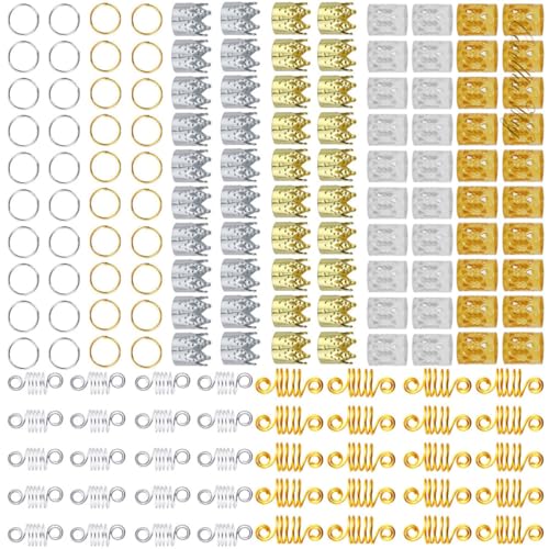 Healeved 160stücke Haar Schmuck Ringe Für Zöpfe Spiral Haar Charms Und Deko Für Frauen Vielseitige Haarschmuck Für Frisuren Und Besondere Anlässe von Healeved