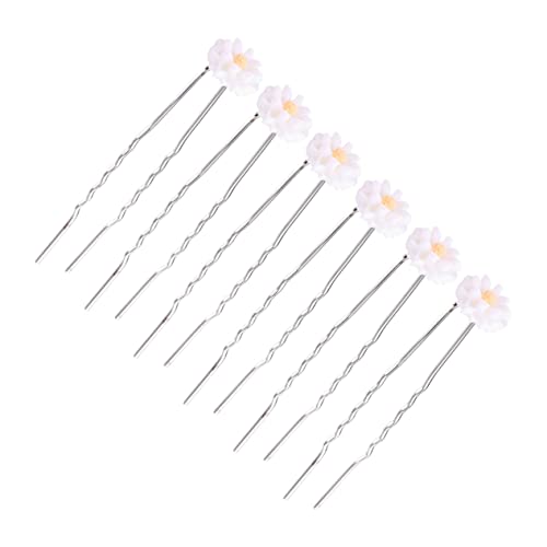 Healeved 16 Stück Daisy Haarnadeln Aus Harz U-form Haarschmuck Für Frauen Und Mädchen Stilvolle Blumen Haarnadeln in Gelb Haarspangen Für Hochzeiten Und Besondere Anlässe von Healeved