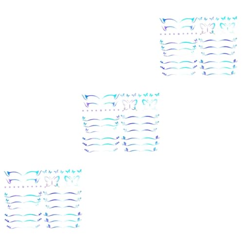 Healeved 18blätter Titel Augen Makeup Aufkleber Temporäre Eyeliner Decals Mit Schmetterlingsdesign Für Einzigartige Augenblicke Für Partys Karneval Und Halloween von Healeved