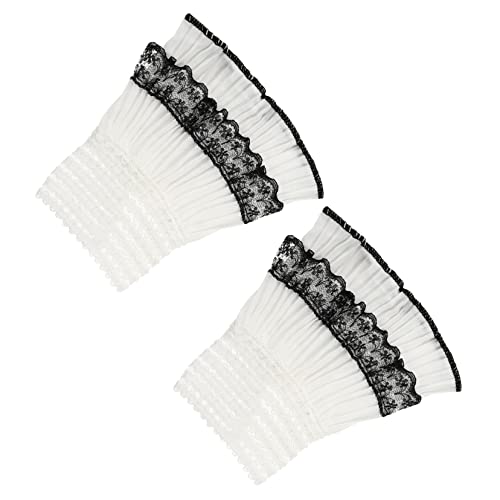 Healeved Spitzenmanschetten Für Damen Handgelenksmanschetten Aus Chiffon-material Schlichter Modestil Für Pullover Mantel Anzug Bluse Und Kleid Für Partys Kostüme Oder Alltag von Healeved