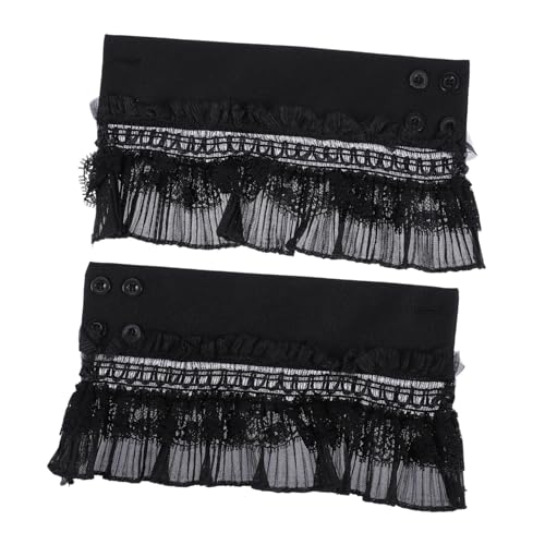 Healeved 1Paar Falsche Ärmel Für Damen Spitzendesign Abnehmbare Manschetten Vielseitig Einsetzbar Für Kleider Pullover Shirts Modeaccessoires von Healeved