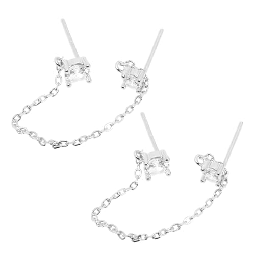Healeved Quastenohrringe mit Diamanten Silberohrringe mit Ketten Ohrhänger für Frauen Ohrschmuck für Besondere Anlässe von Healeved