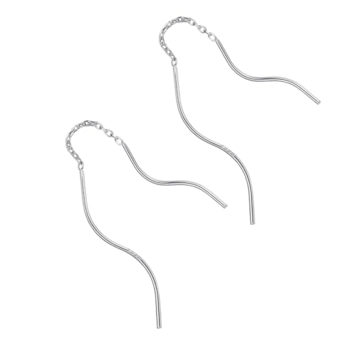 Healeved Ohrringe Damen Silber Quasten Ohrstecker Statement Schmuck Für Frauen Mädchen Kostümrequisiten Stil Eleganz von Healeved