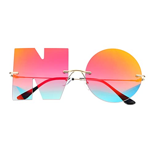 Healeved 1Paar Stylische Alphabet Sonnenbrille für Herren Damen Eyewear mit Verlaufsglas für Partys Fotoshootings Einzigartiges Design für Junge von Healeved