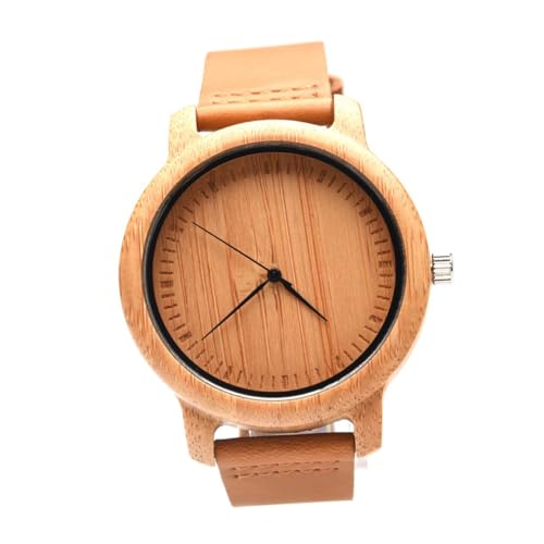 Healeved 1Pc Bambus Uhr Erwachsene Herren Männer Armbanduhr Uhren Für Männer Holz Uhr Bambus Armbanduhr Casual Uhr von Healeved