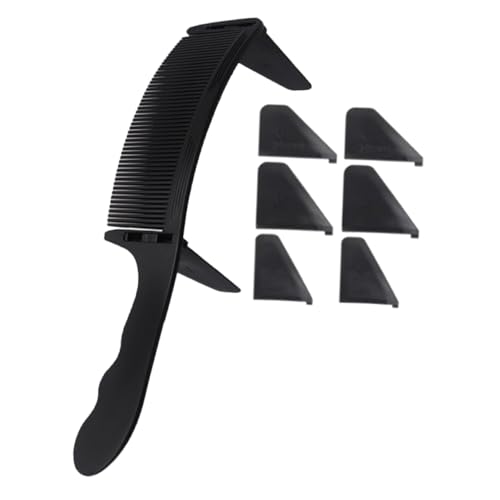 Healeved Professioneller Haarkamm für Herren Gebogener Friseurkamm Ergonomisch aus Kunststoff für Haarschnitt und Styling Tragbar Friseurkamm Satz von Healeved