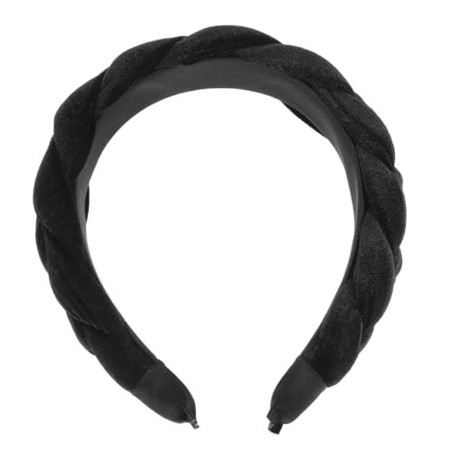 Healeved Damen Stirnband Aus Tuch Geflochtenes Haarband Mode Haarreif Haar-accessoires Für Frauen Mädchen Schwarz Langlebiges Material Verarbeitung von Healeved