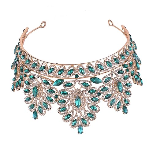 Healeved 1stück Barockstil Brautkrone Mit Funkelnden Strasssteinen Eleganter Haaraccessoire Für Hochzeiten Und Festliche Anlässe Einzigartiger Kopfschmuck Für Bräute Und Frauen von Healeved