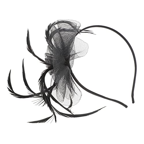 Healeved Feder Mesh Stirnband Tanzparty Kopfschmuck Braut Hochzeitsparty Feder Haarreif Foto Prop Leicht Tragen von Healeved
