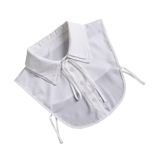 Healeved 1stück Falscher Kragen Chiffon Für Damen Abnehmbarer Fake Collar Weiß Stilvoller Deko-kragen Für Blusen Und Modisches Accessoire Für Verschiedene Outfits von Healeved