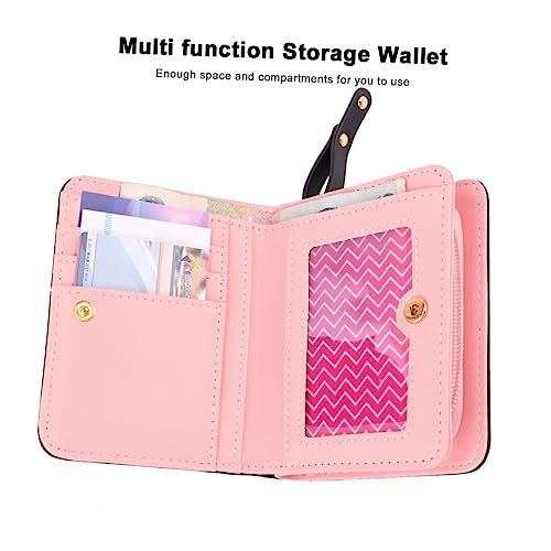 Healeved Süße Katzen Geldbörse für Damen Kurze PU Reißverschluss Geldbörse Kleine Katzengeldbörse für Münzen Karten und Fotos für Mädchen und Frauen von Healeved