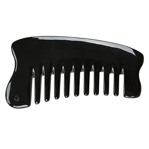 Healeved Natürlicher Ochsenhorn Haarkamm Mit Breiten Zähnen Tragbarer Massagekamm Für Kopfhaut Für Frauen Und Männer Stressabbau Und Haarbehandlung Zu Besonderen Anlässen von Healeved