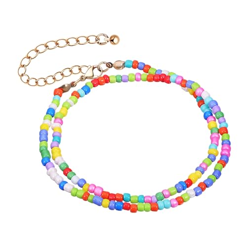 Healeved Kette Mit Farbigen Perlen Für Damen Einfache Perlen-halskette Aus Reispere Modischer Schmuck Für Frauen Und Mädchen Healeved Kette Mit Farbigen Perlen Für Damen Einfache Perlen-halskette Aus Reispere Modischer Schmuck Für Frauen Und Mädchen von Healeved