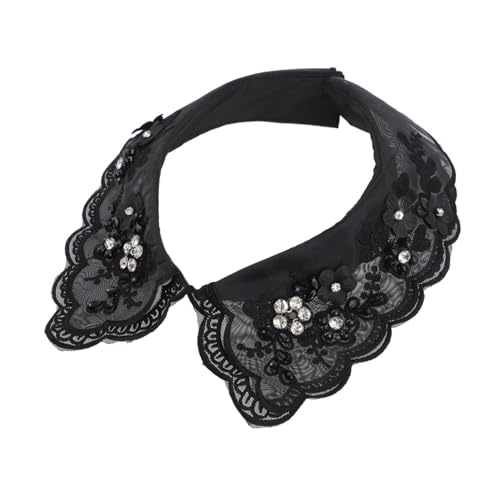 Healeved Retro Abnehmbarer Fake Kragen für Frauen Strass Vintage Design Dekorativ für Hemden und Pullover von Healeved