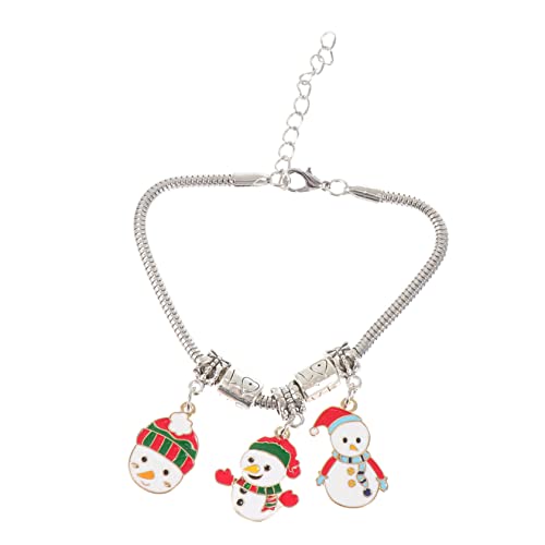 Healeved Weihnachtsarmband Aus Legierung Mit Muster Damen Handgelenkschmuck Verstellbare Festival-kette Für Weihnachtsfeiern Und Alltag von Healeved