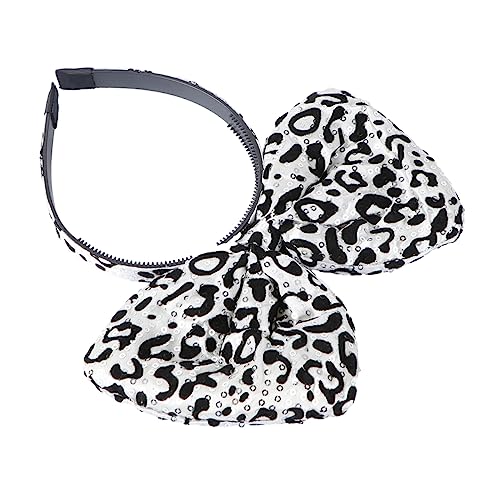 Healeved Halloween Haar-accessoire Schleife Stirnband Stirnband Bowknot Leopardenmuster Kopfschmuck Party Festival Kopfbedeckung von Healeved