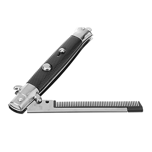 Healeved Faltbarer Metallkamm Mit Federkamm Reise-faltkamm Taschenkamm Für Männer Zufälliges Muster Hochwertiger Metall-faltkamm von Healeved