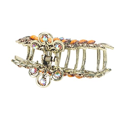 Healeved Braune Modische Pferdeschwanz-klammer Mit Strass-griff Kiefer-clip Haar-accessoires Für Frauen Und Mädchen Party von Healeved