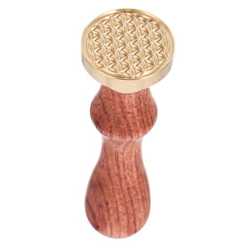 Healeved 1stk Kompression Werkzeug Wachssiegel-stempelset Herz Wachssiegel Stempel Einstellung Stempel Aus Siegellack Aufkleber Lippenstift Balsam Liner Aufheller Holzgriff Golden von Healeved