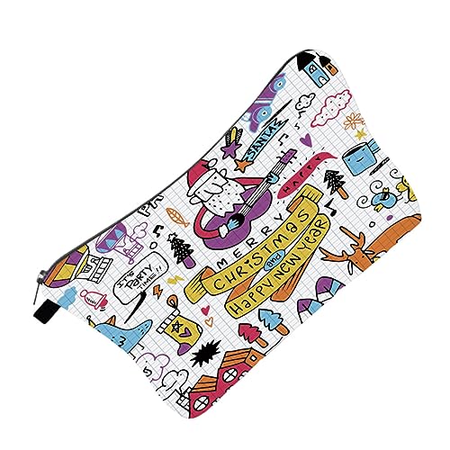 Healeved 1stk Wäschesack Geldbörse Reise-kulturbeutel Mini-Kosmetiktasche Klarsichtbeutel Weihnachts-Sankt-Make-up-Taschen Make-up-Tasche Wasserdicht Reise-Make-up-Koffer Polyester von Healeved