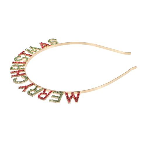 Healeved Einzigartiges Weihnachtsstirnband mit Buchstaben Karnevals-kopfbedeckung Stirnband für Frauen Weihnachtsstirnband von Healeved
