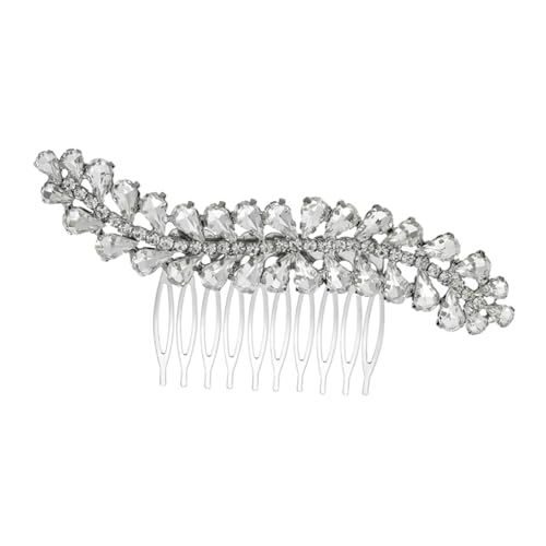 Healeved 1stück Kreativer Haarschmuck Mit Wassertröpfchen-design Eleganter Braut Haarkamm Für Hochzeitskleider Glänzende Haaraccessoire Für Frauen Und Mädchen von Healeved
