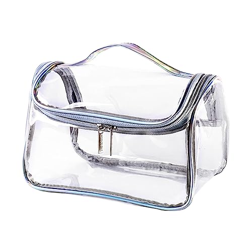 Healeved 1stück PVC Schminktasche wasserdichte Kultur Und Reiseaufbewahrungstasche Mit Großer Kapazität Design Bogenform Weiß Für Damen Und von Healeved