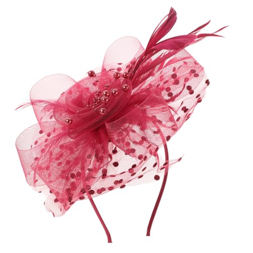 Healeved 1stücke Tea-party-stirnband Mit Blumenmuster Bequemes Netzband Stilvolle Federakzente Rote Farbe Accessoire Für Damen Für Hochzeiten Und Besondere Anlässe Healeved 1stücke Tea-party-stirnband Mit Blumenmuster Bequemes Netzband Stilvolle Federakzente Rote Farbe Accessoire Für Damen Für Hochzeiten Und Besondere Anlässe von Healeved