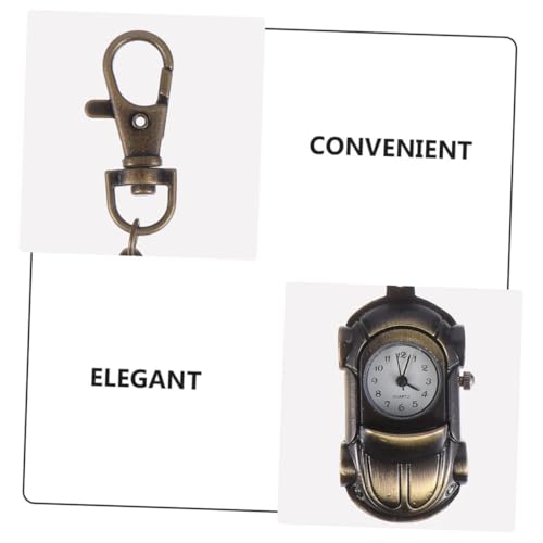Healeved 2stücke Taschenuhr in Form Eines Autos Elegante Mechanische Uhr Dekorative Broschenuhr Für Damen Und Herren Vintage Stil von Healeved