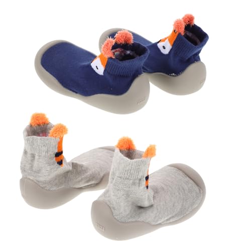 Healeved 2 Paar Babyschuhe: Sockenschuhe Für Kleinkinder – Rutschfeste Babysocken Mit Weicher Sohle Für Drinnen Und Draußen – Atmungsaktiv Für Jungen Und Mädchen von Healeved
