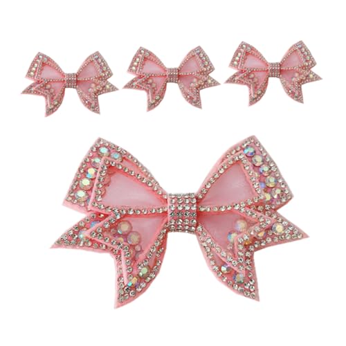 Healeved 2 Paar Strass Schleifen Schuhclips Abnehmbare Schleifen Verzierung Funkelnde Glitzer Schuhschnallen Accessoires für Hochzeit Party und Alltag von Healeved