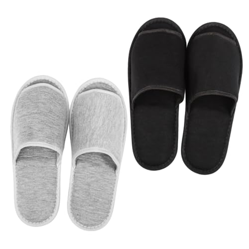 Healeved 2 Paare Einweg Hausschuhe Unisex Tragbare Reise Slipper Leicht Faltbar Atmungsaktiv Für Schlafzimmer Indoor Damen und Herren von Healeved