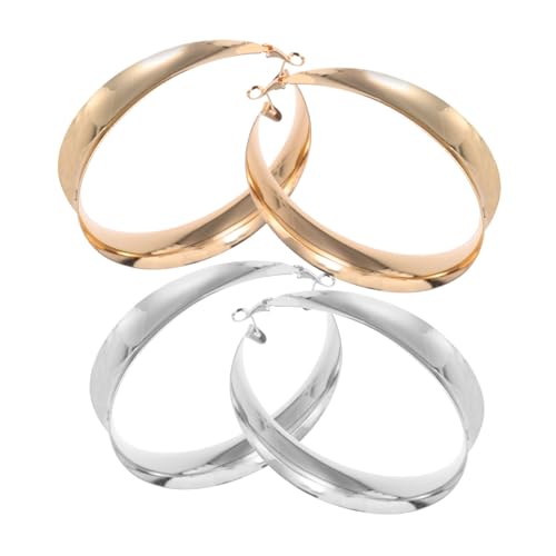 Healeved 2 Paare Große Creolen Damen Geometrische Hohle Metall Ohrringe Leicht Modern Für Büro Und Festliche Anlässe Healeved 2 Paare Große Creolen Damen Geometrische Hohle Metall Ohrringe Leicht Modern Für Büro Und Festliche Anlässe von Healeved