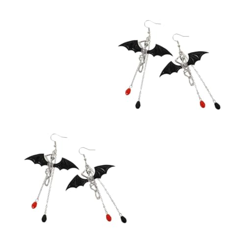 Healeved 2 Paare Halloween Fledermaus Ohrhänger mit Mystischem Anhänger Einzigartige Damen Ohrringe für Edgy Halloween Outfit Hochwertiger Schmuck für Besondere Anlässe Healeved 2 Paare Halloween Fledermaus Ohrhänger mit Mystischem Anhänger Einzigartige Damen Ohrringe für Edgy Halloween Outfit Hochwertiger Schmuck für Besondere Anlässe von Healeved