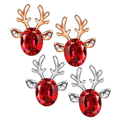 Healeved 2 Paare Hirschgeweih Ohrstecker Damen Ohrringe Ohrschmuck Leicht für Weihnachten Mädchen Party Alltag Healeved 2 Paare Hirschgeweih Ohrstecker Damen Ohrringe Ohrschmuck Leicht für Weihnachten Mädchen Party Alltag von Healeved