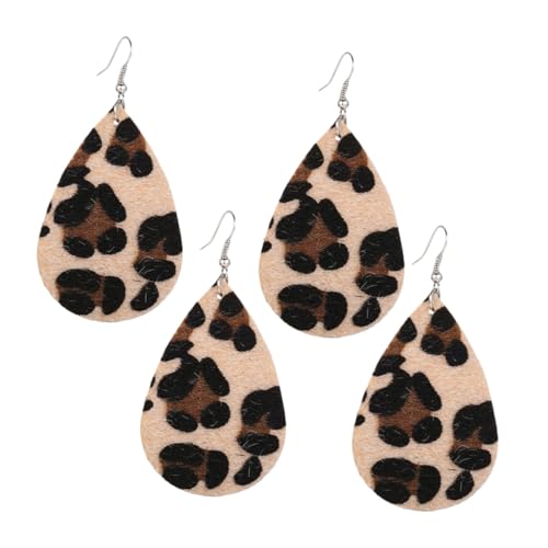 Healeved 2 Paare Leopard Print Wasserfall Ohrringe PU Teardrop Dangle Ohrringe Vintage Leopard Schmuck für Damen für Besondere Anlässe Healeved 2 Paare Leopard Print Wasserfall Ohrringe PU Teardrop Dangle Ohrringe Vintage Leopard Schmuck für Damen für Besondere Anlässe von Healeved