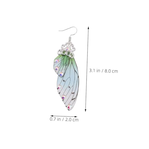 Healeved 2 Paare Schmetterlingsflügel Ohrringe Damen Lange Hängende Naturinspirierte Ohrstecker Leicht Karneval Cosplay Schmuck Healeved 2 Paare Schmetterlingsflügel Ohrringe Damen Lange Hängende Naturinspirierte Ohrstecker Leicht Karneval Cosplay Schmuck von Healeved