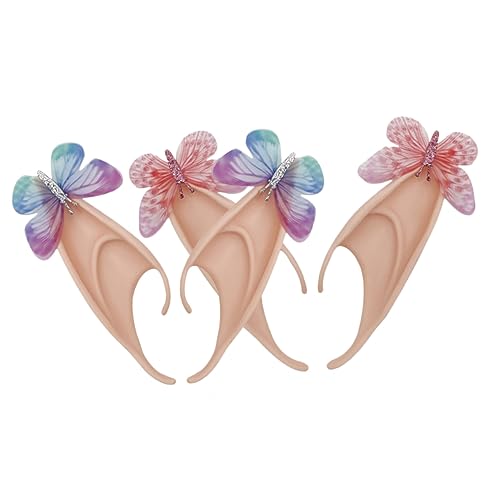 Healeved 2paare Schmetterlingsohren Für Feen Cosplay Halloween Zubehör Party Requisiten Und Erwachsene Bequemes Tragen von Healeved