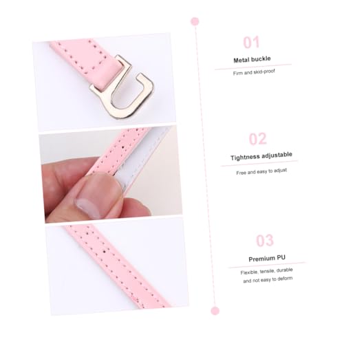 Healeved 2 Paare Schnürsenkel für High Heels Rosa Strapazierfähige Lazy Shoe Anti lose Schuhbänder Bequeme High Heel Accessoires für Damen und Mädchen von Healeved