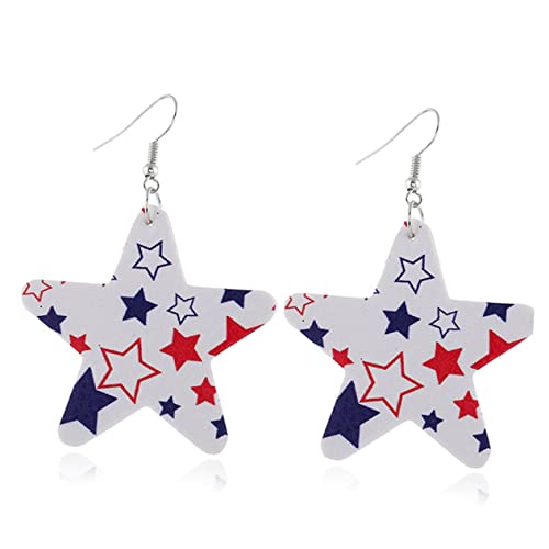 Healeved 2 Paare Sternförmige Ohrringe Unabhängigkeitstag PU Dangler Ohrstecker Leichte Schmuck für Damen und Mädchen Auffälliges Design Zufälliges Muster Healeved 2 Paare Sternförmige Ohrringe Unabhängigkeitstag PU Dangler Ohrstecker Leichte Schmuck für Damen und Mädchen Auffälliges Design Zufälliges Muster von Healeved