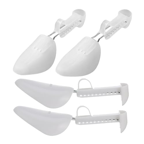 Healeved 2 Paare Verstellbare Kunststoff Schuhspanner Herren Langlebige Schuhformer zur Faltenvermeidung Schuhstützen für Sneaker und Halbschuhe Transparente Schuhhalter für Reise und von Healeved