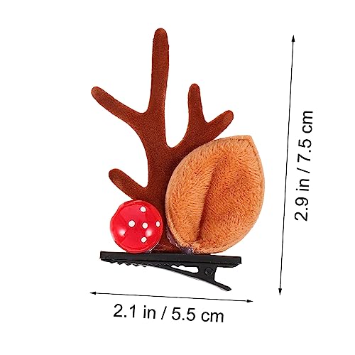 Healeved 2 Paare Weihnachtshaarspangen mit Süßem Geweihdesign Bunte Haarklammern für Damen Festlicher Haarschmuck für Weihnachtsfeiern Schonend und Langlebig Vielseitig Verwendbar von Healeved