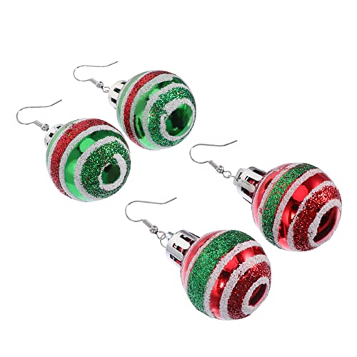Healeved 2 Paare Weihnachtskugel Ohrringe Kreative Bunte Christbaumkugel Ohrhänger Damen Schmuck für Party Freundin Weihnachten Healeved 2 Paare Weihnachtskugel Ohrringe Kreative Bunte Christbaumkugel Ohrhänger Damen Schmuck für Party Freundin Weihnachten von Healeved